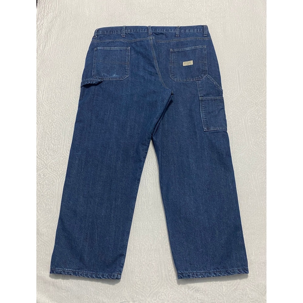 Wrangler Fleece Lined Work Carpenter Jeans‎ Mens 42x30 Denim Pants Wide Leg